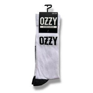 Ozzy Osbourne Black White Crew Socks One Size 2025 Monowise Official Merchandise